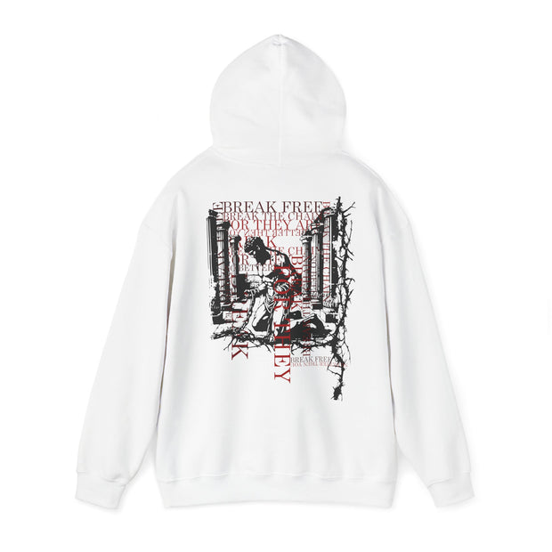 Unchained™ White | Unisex Heavy Blend™ Hooded Sweatshirt 
