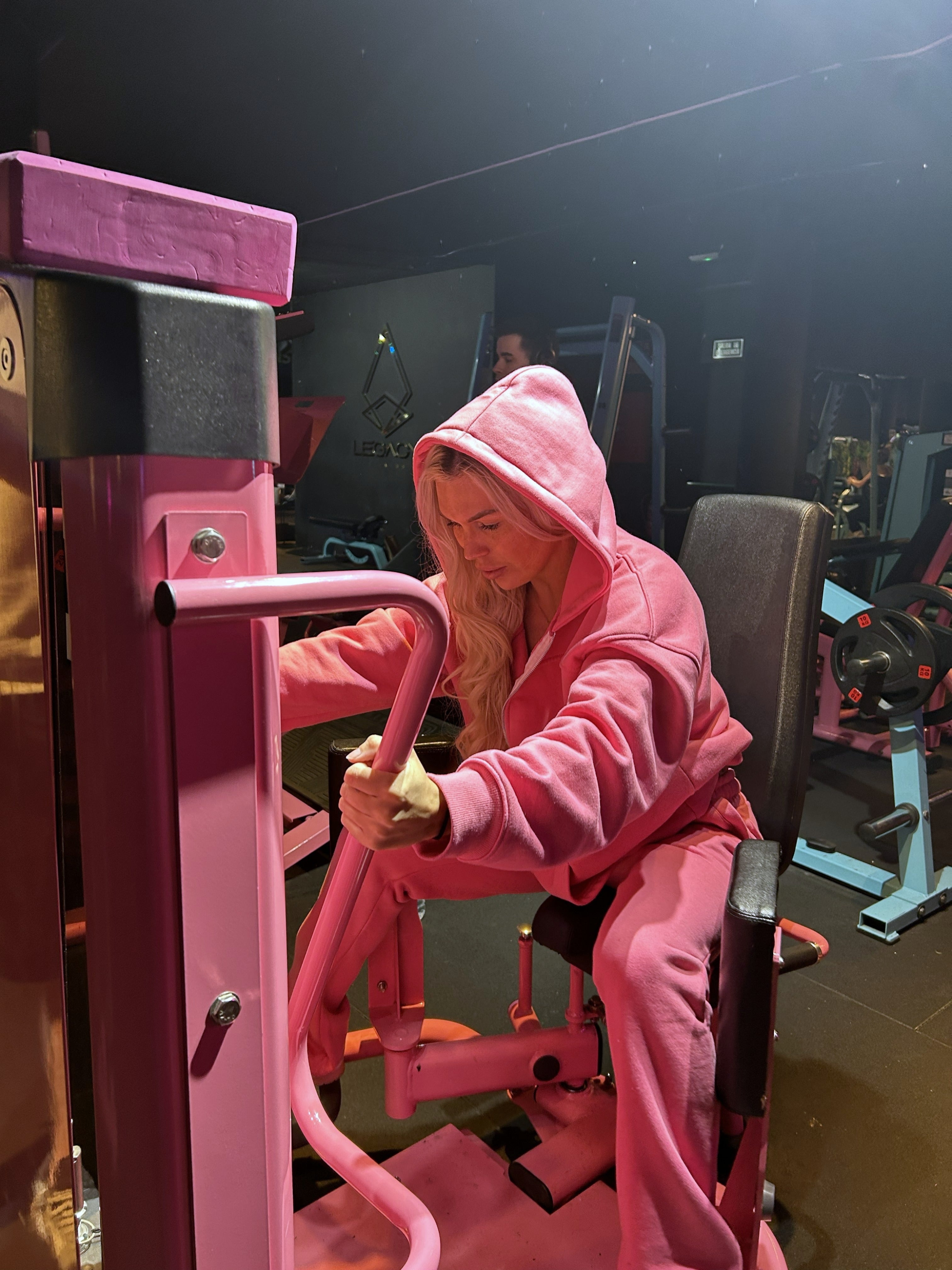 Womens Zipped "Vitals" Pink Hoodie