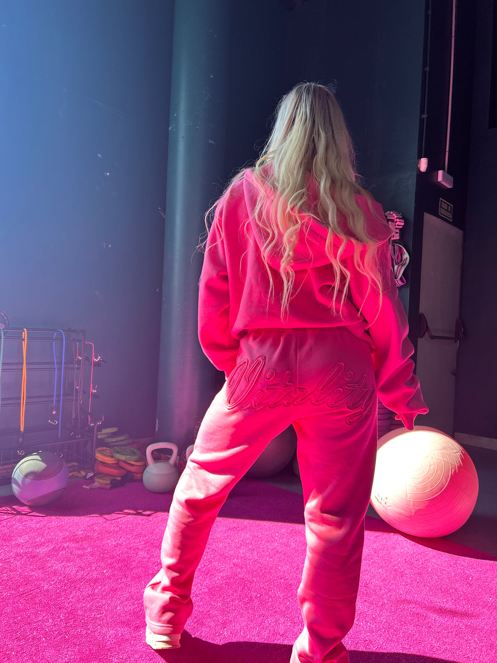 Womens "Vitals" Pink Joggers