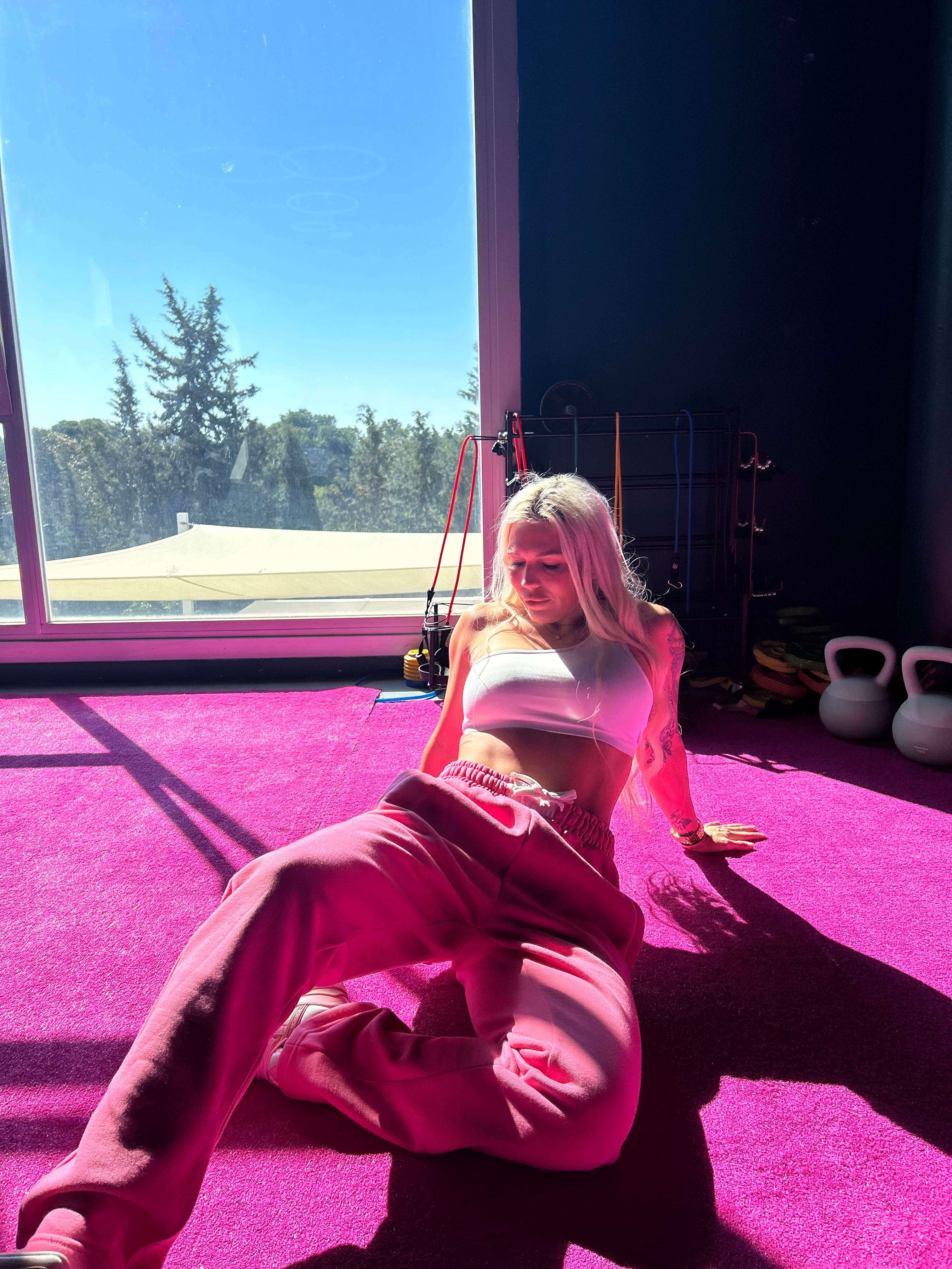 Womens "Vitals" Pink Joggers